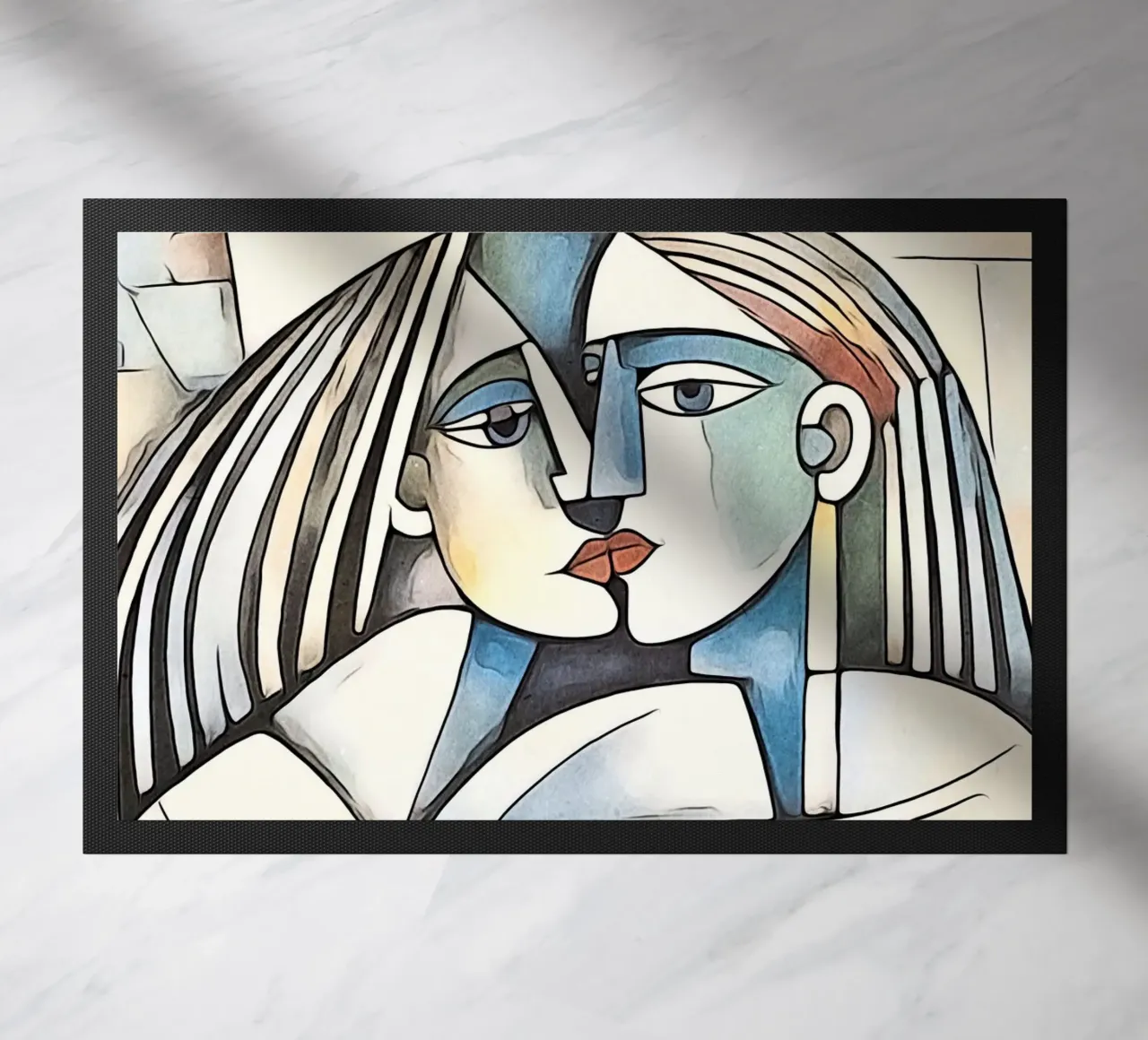 abstract couple, motif 9 doormat by ZAMART