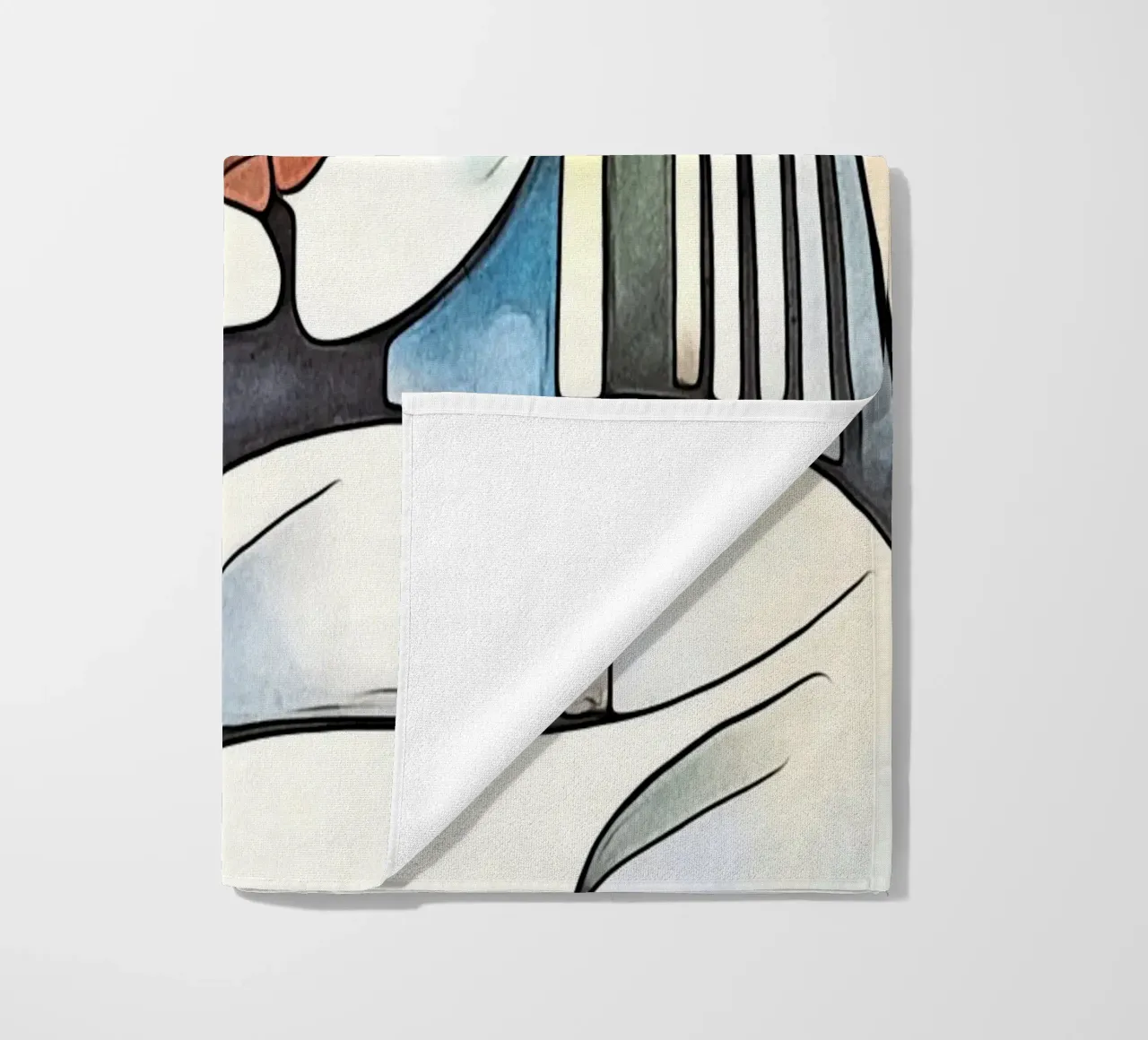 abstract couple, motif 9 beach towel by ZAMART
