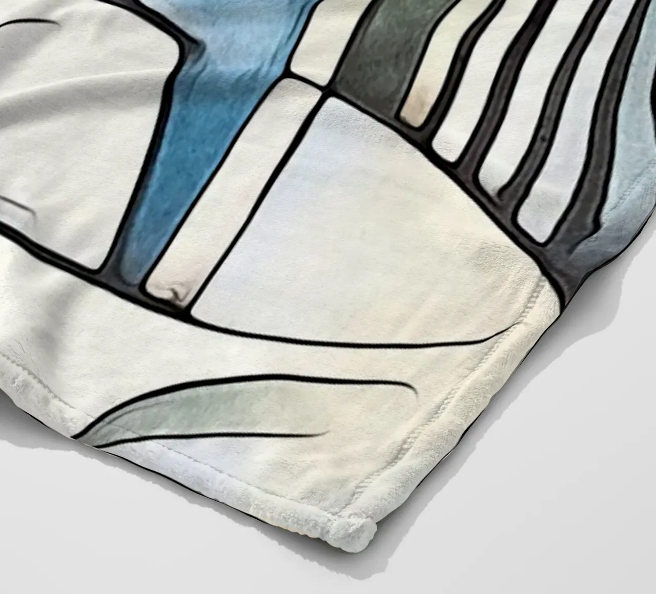 abstract couple, motif 9 fleece blanket by ZAMART