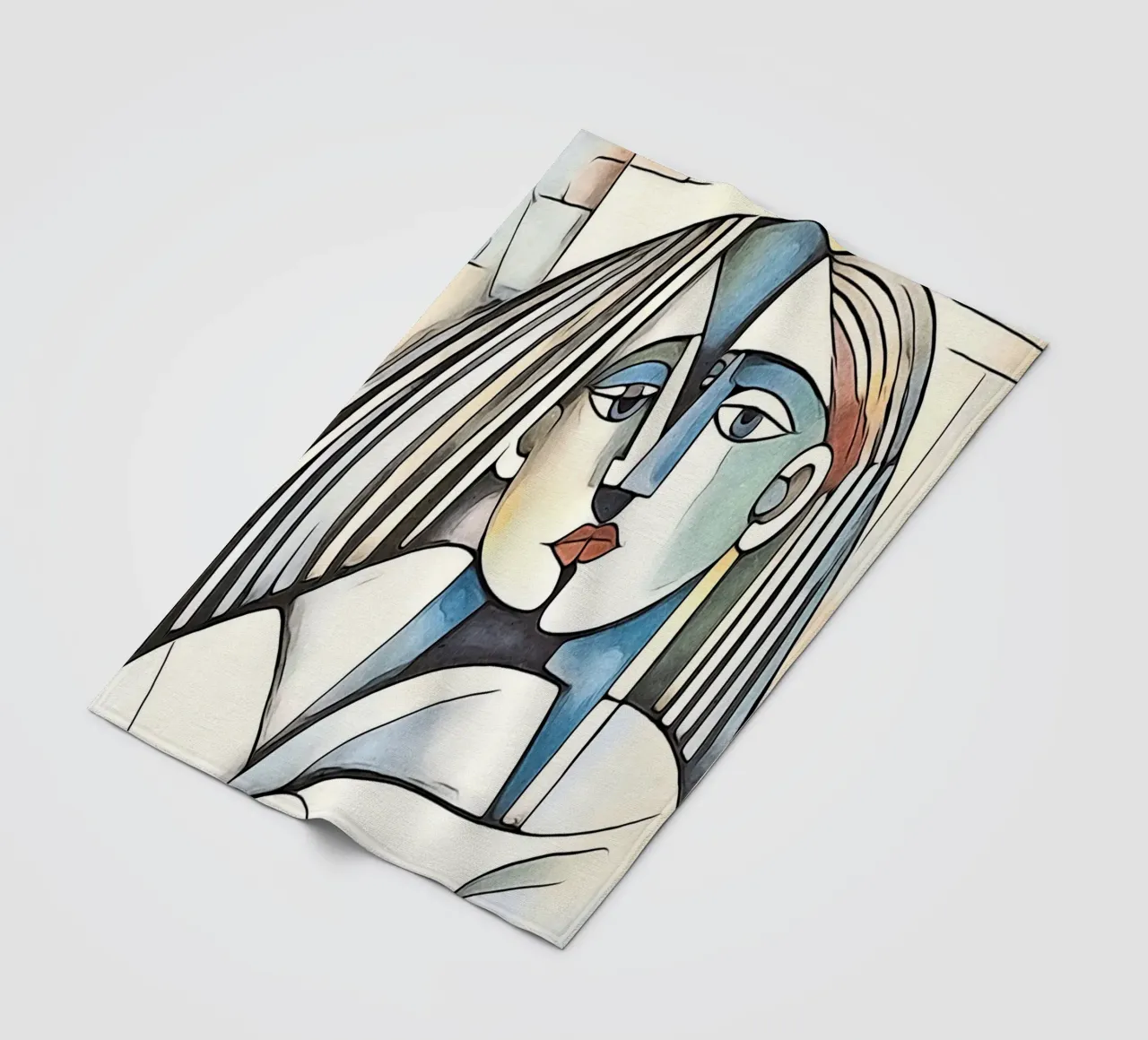 abstract couple, motif 9 fleece blanket by ZAMART