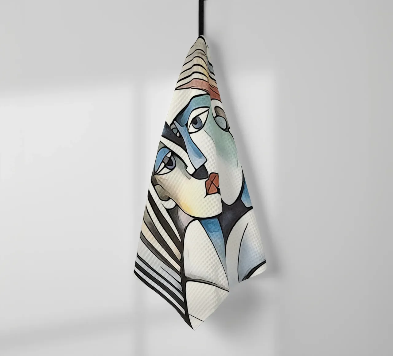 couple abstrait, motif 9 torchon de ZAMART