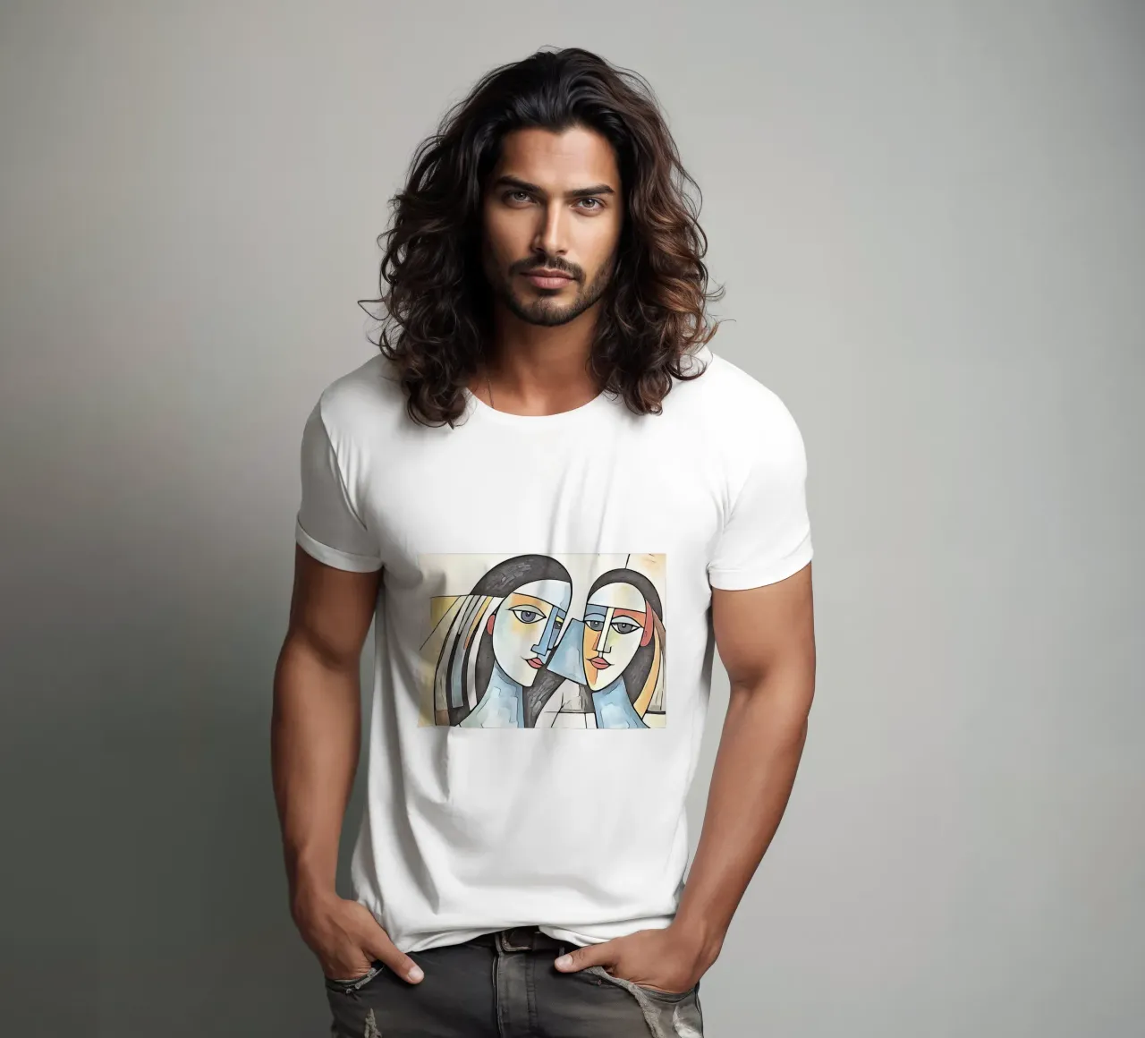 abstract pair, motif 10 t-shirt by ZAMART