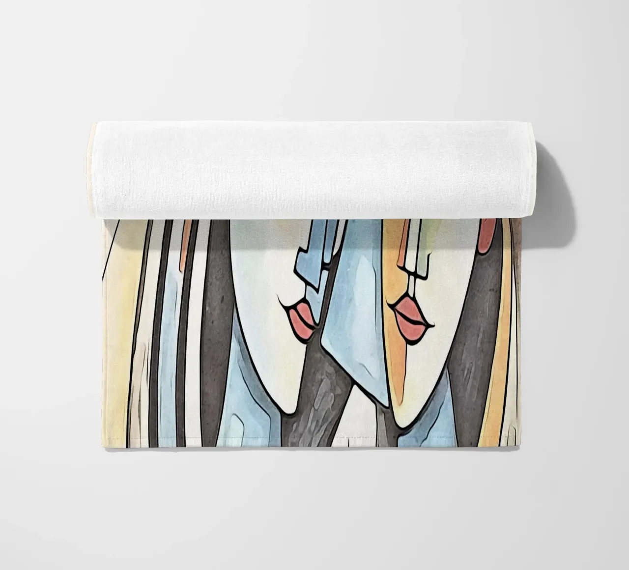 abstract pair, motif 10 beach towel by ZAMART