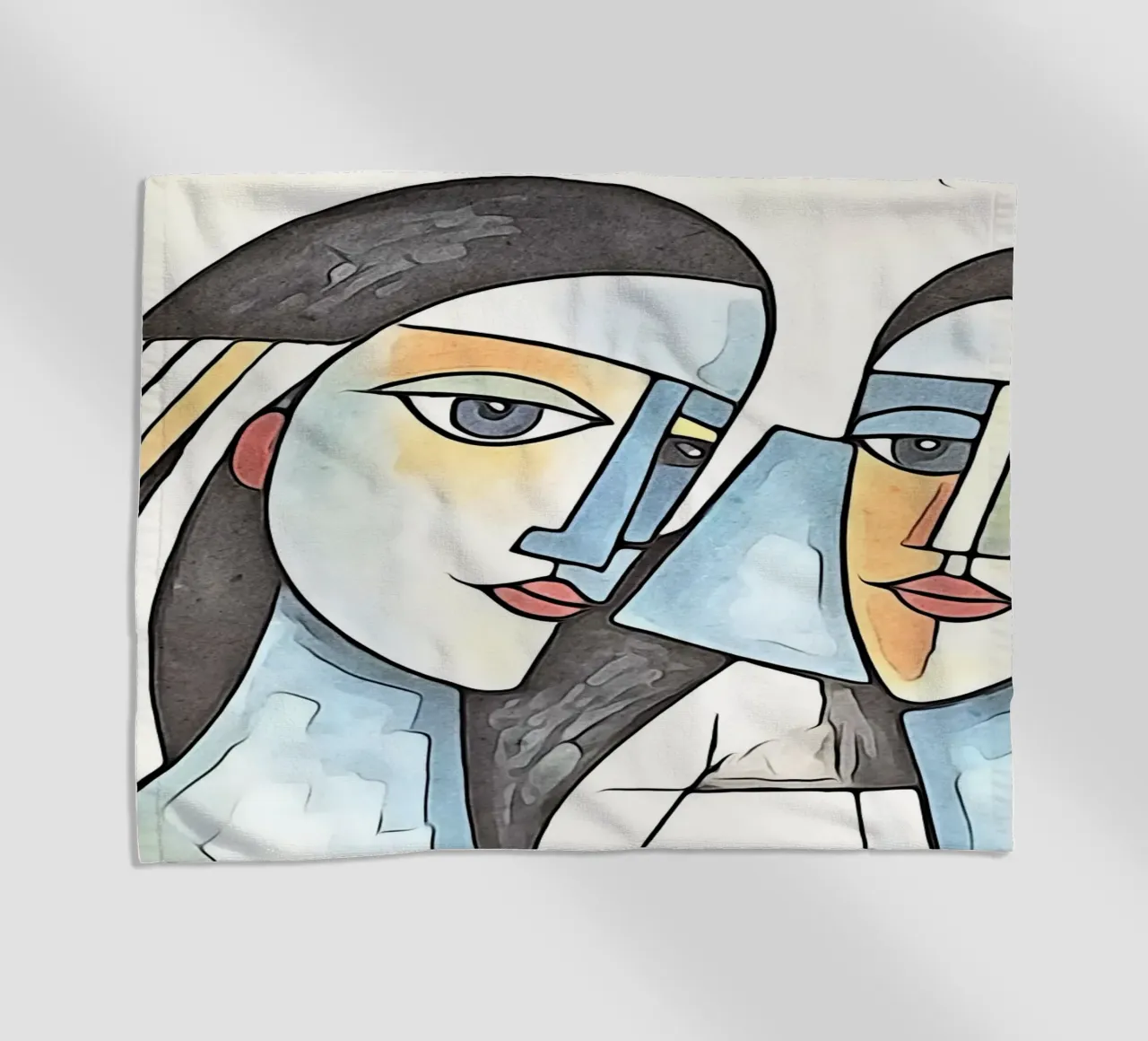 abstract pair, motif 10 beach towel by ZAMART