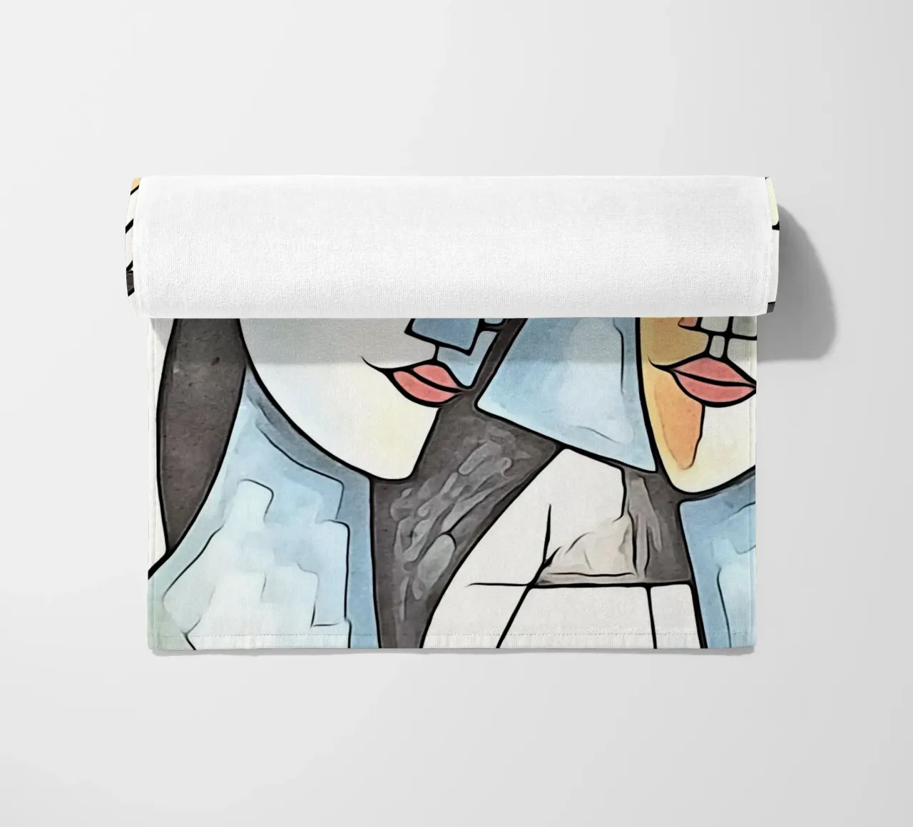 abstract pair, motif 10 beach towel by ZAMART