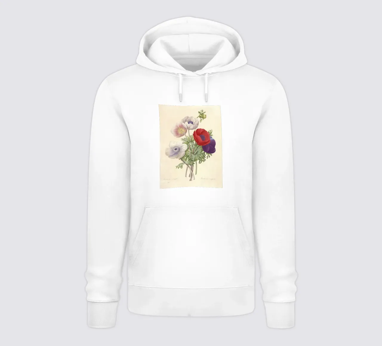 Fiori di anemone classici di primavera felpa con cappuccio da Timeless Botanica