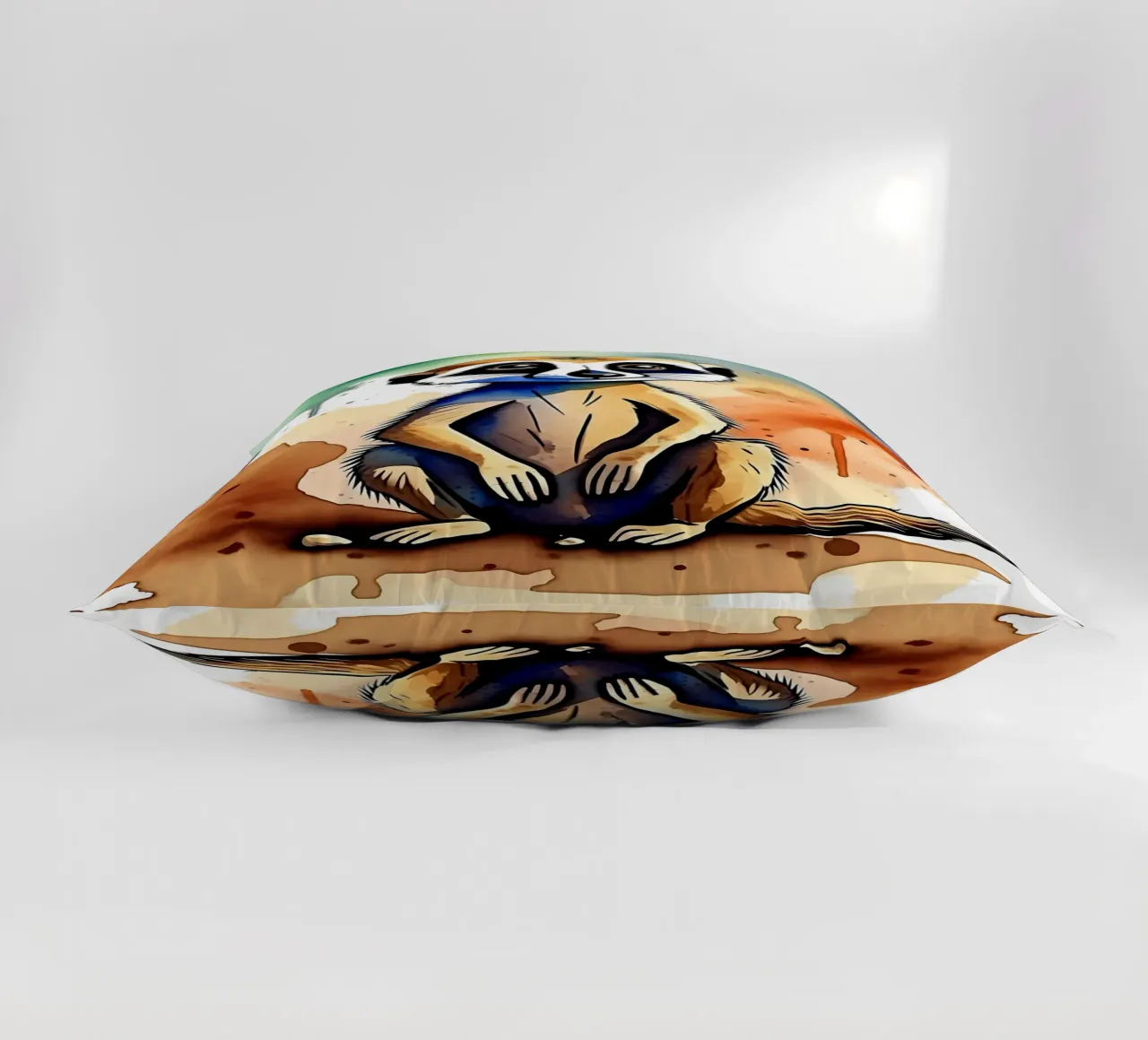 Meerkat_Style_M_1 cuscino da Tierisch bunt by LK