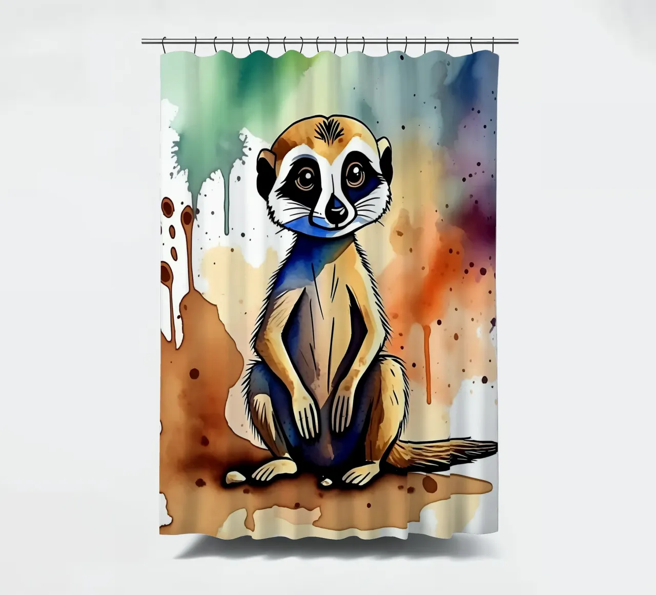 Meerkat_Style_M_1 tenda da doccia da Tierisch bunt by LK