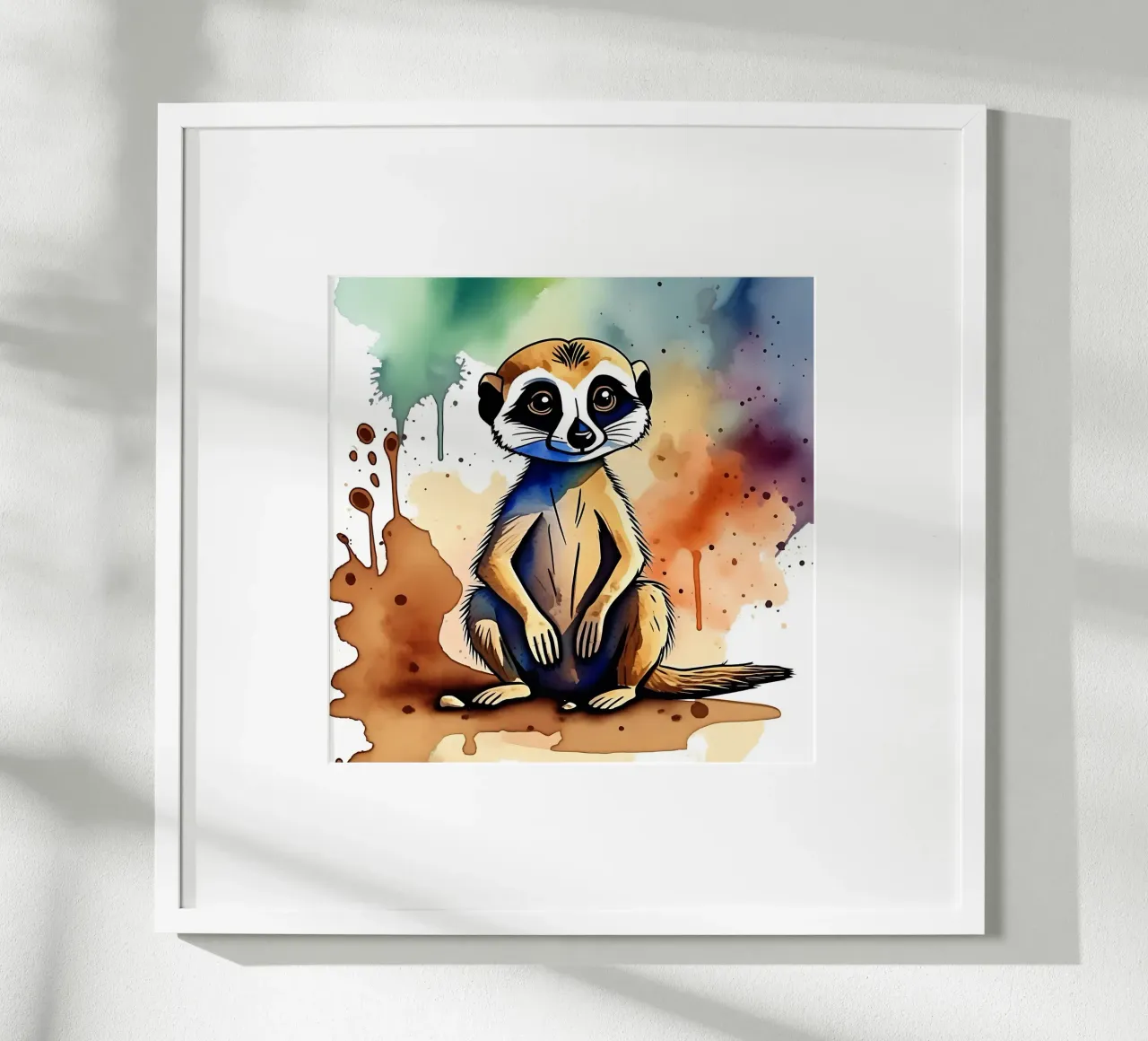 Meerkat_Style_M_1 carta hahnemühle da Tierisch bunt by LK