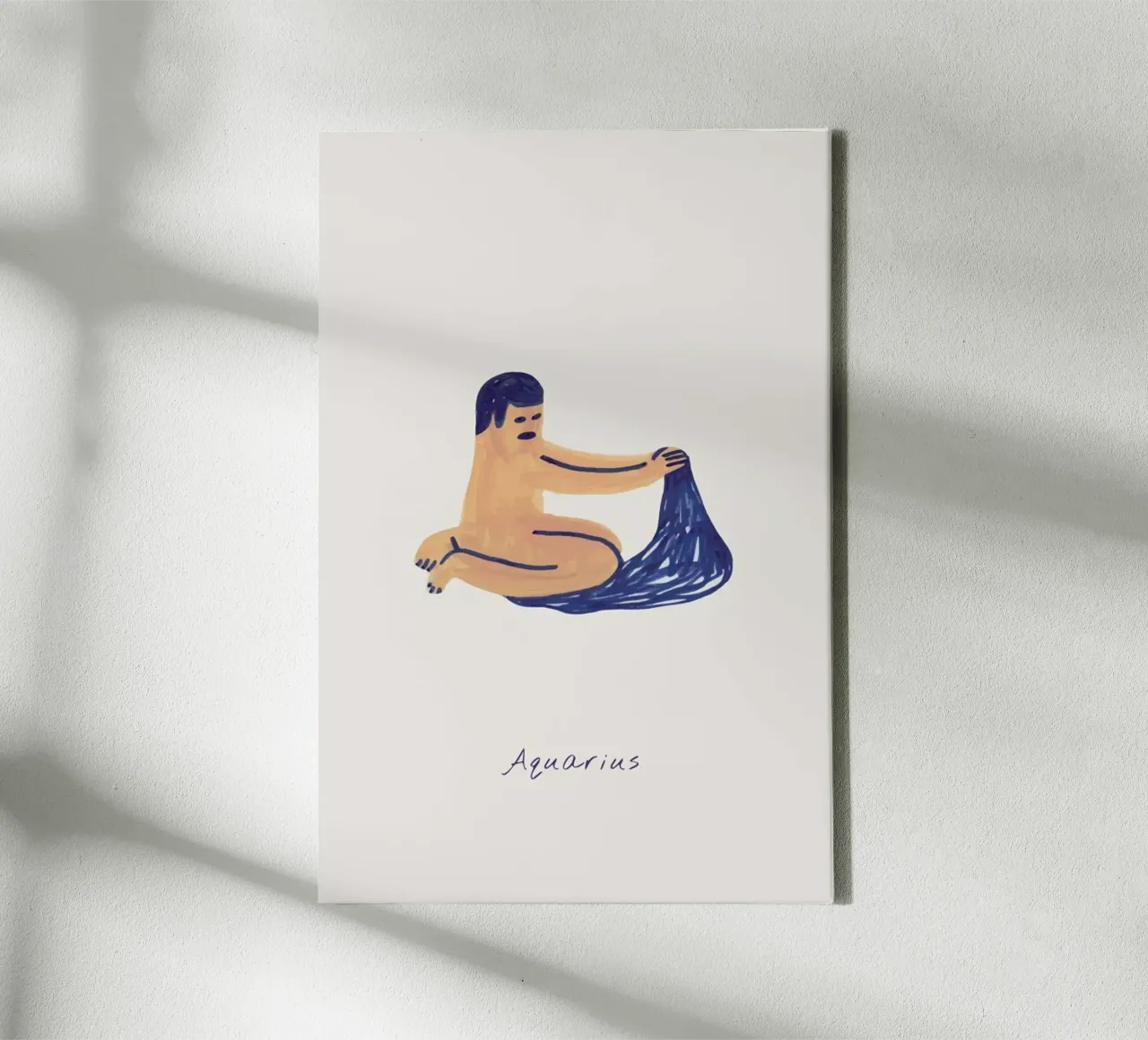 Aquarius canvas by Little Flourishes