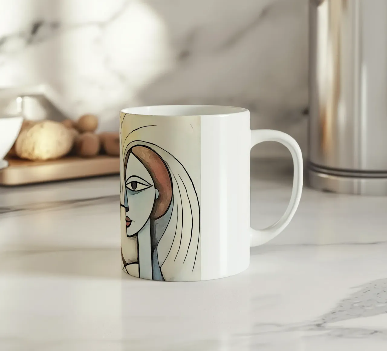 coppia astratta, motivo 11 tazza in ceramica da ZAMART