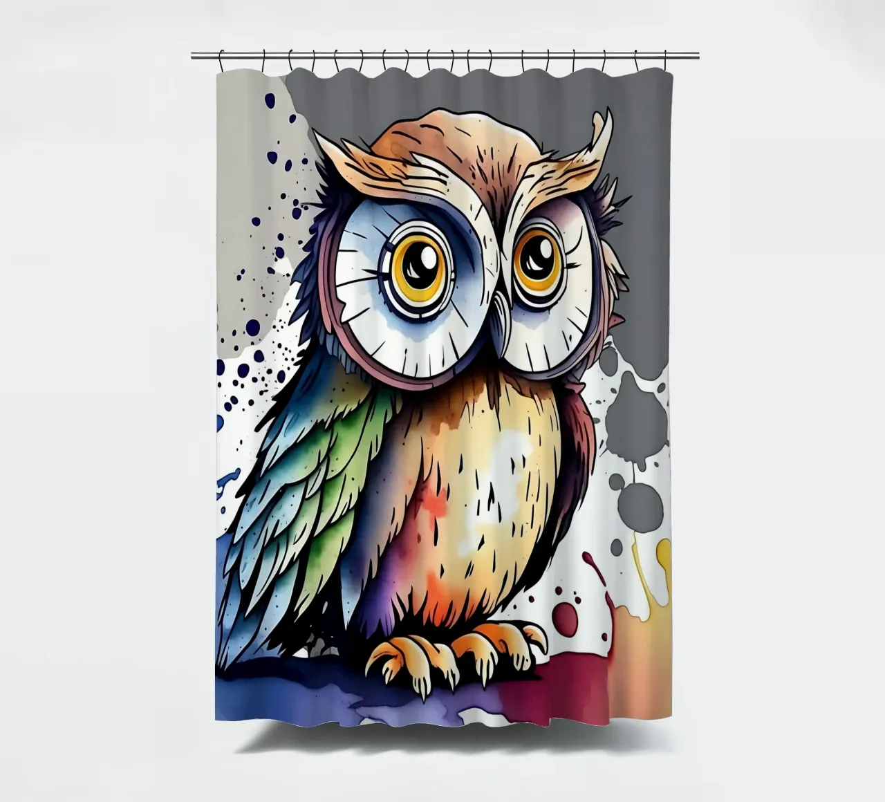 Gufo_Stile_M_1 tenda da doccia da Tierisch bunt by LK