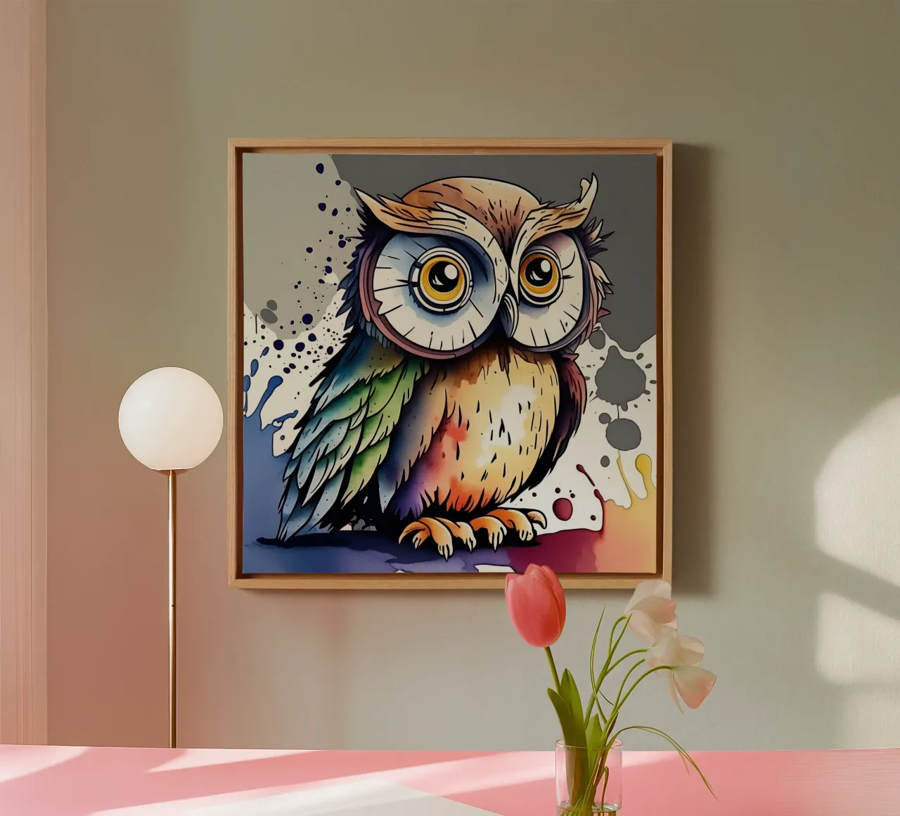 Owl_Style_M_1 canvas by Tierisch bunt by LK