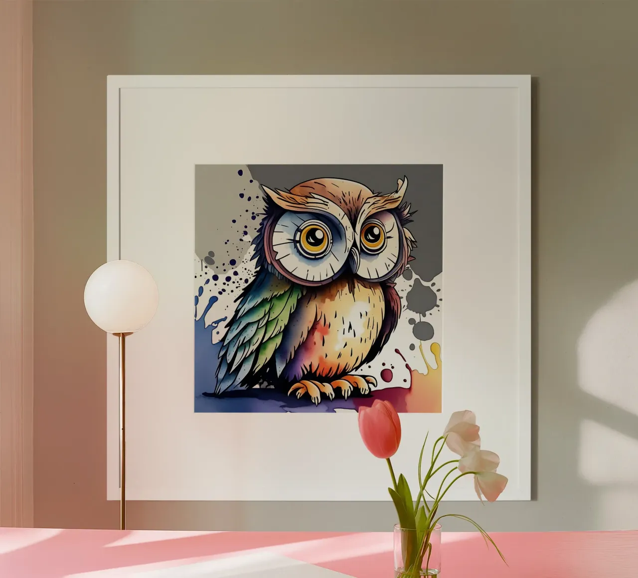 Gufo_Stile_M_1 poster da Tierisch bunt by LK