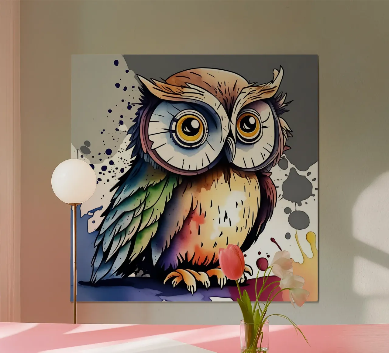 Gufo_Stile_M_1 poster da Tierisch bunt by LK