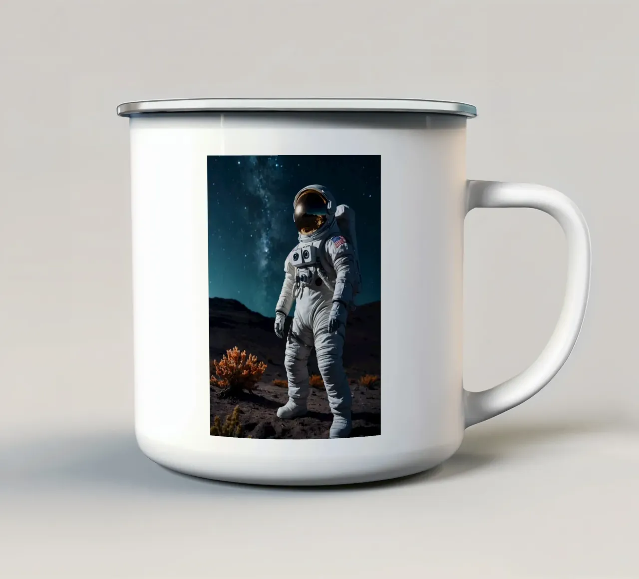 Xenolight Emaille Tasse von Stellar Dream Art