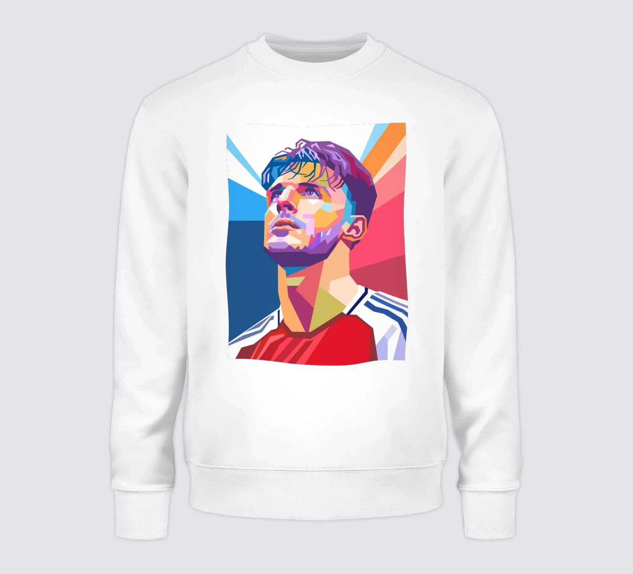 Pop art Declan Rice giocatore di calcio felpa da Hantamrata