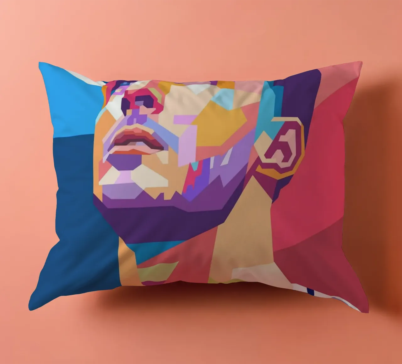 Pop art Declan Rice giocatore di calcio cuscino da Hantamrata