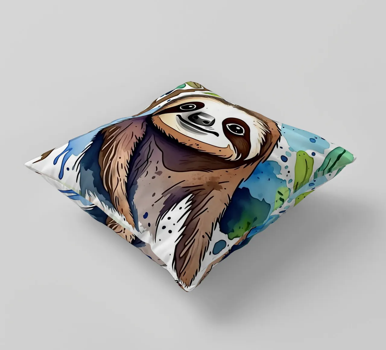 Bradipo_Stile_M_1 cuscino da Tierisch bunt by LK