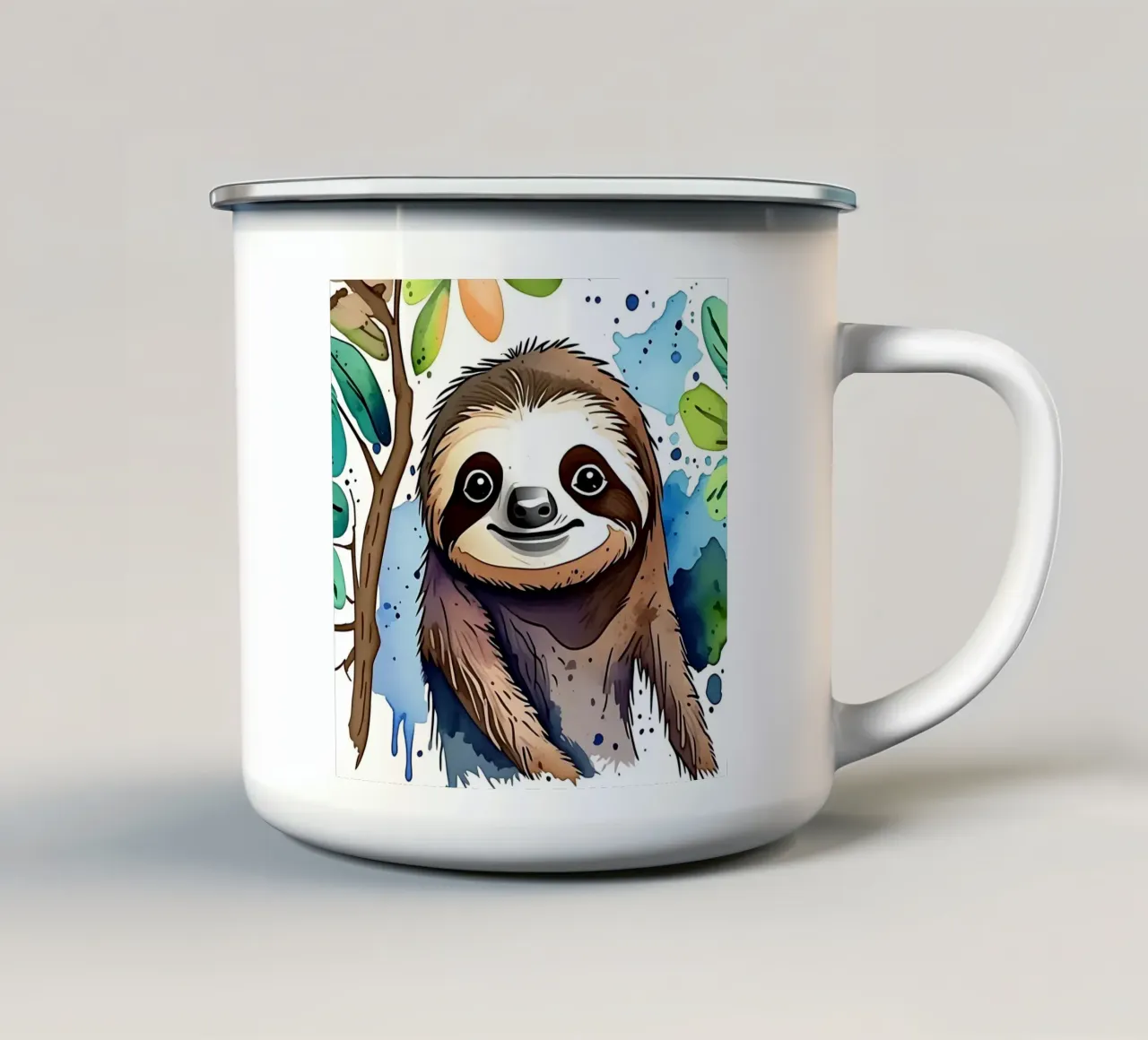 Bradipo_Stile_M_1 tazza in smalto da Tierisch bunt by LK