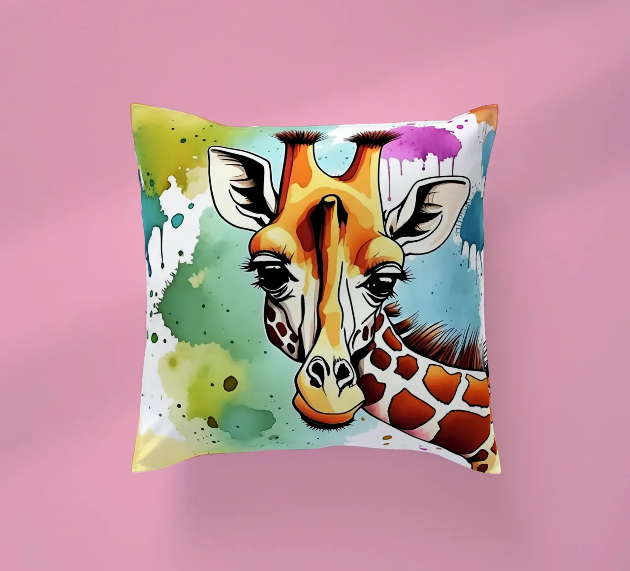 Giraffa_Stile_M_1 cuscino da Tierisch bunt by LK