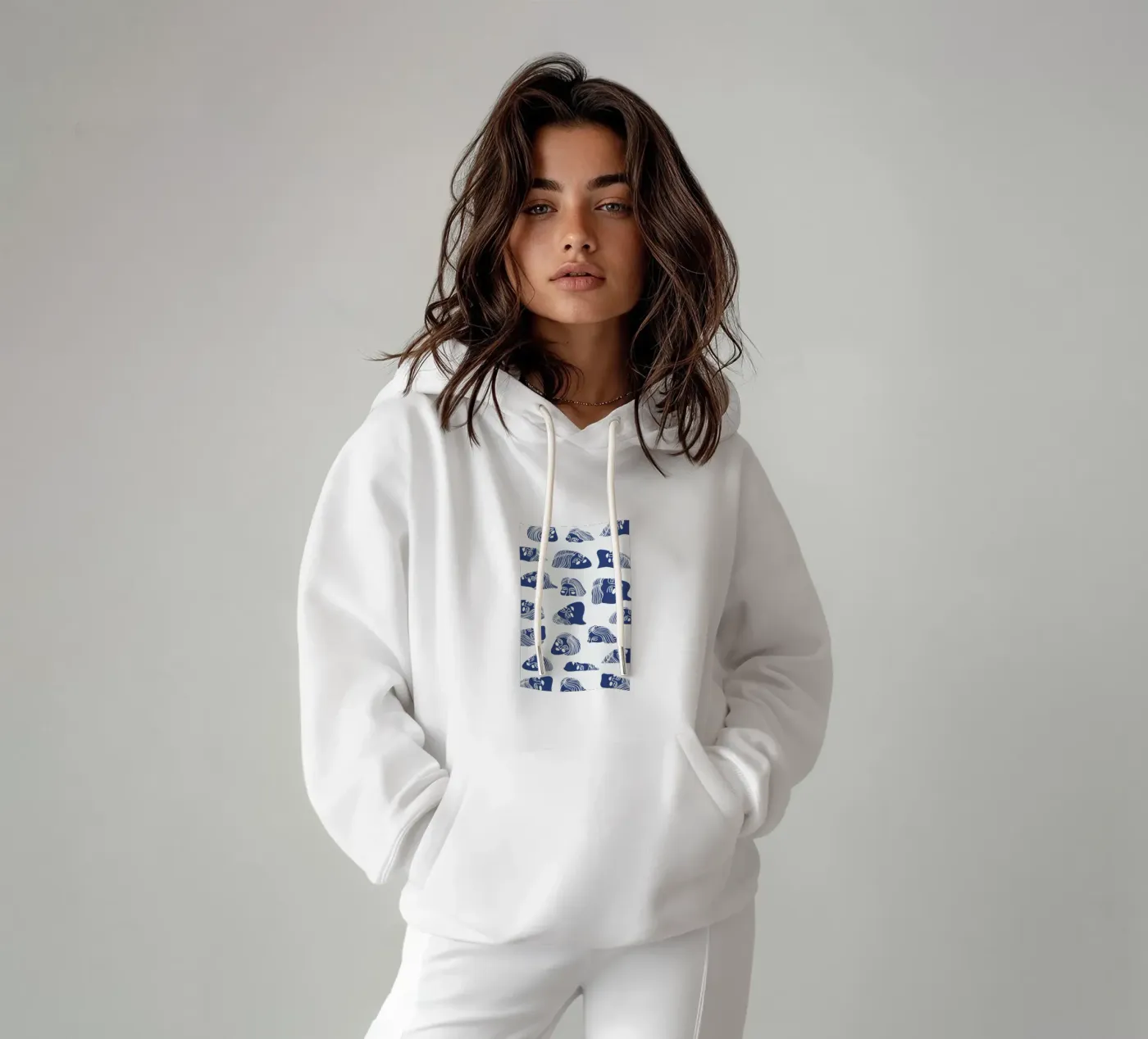 Faces hoodie by Pure