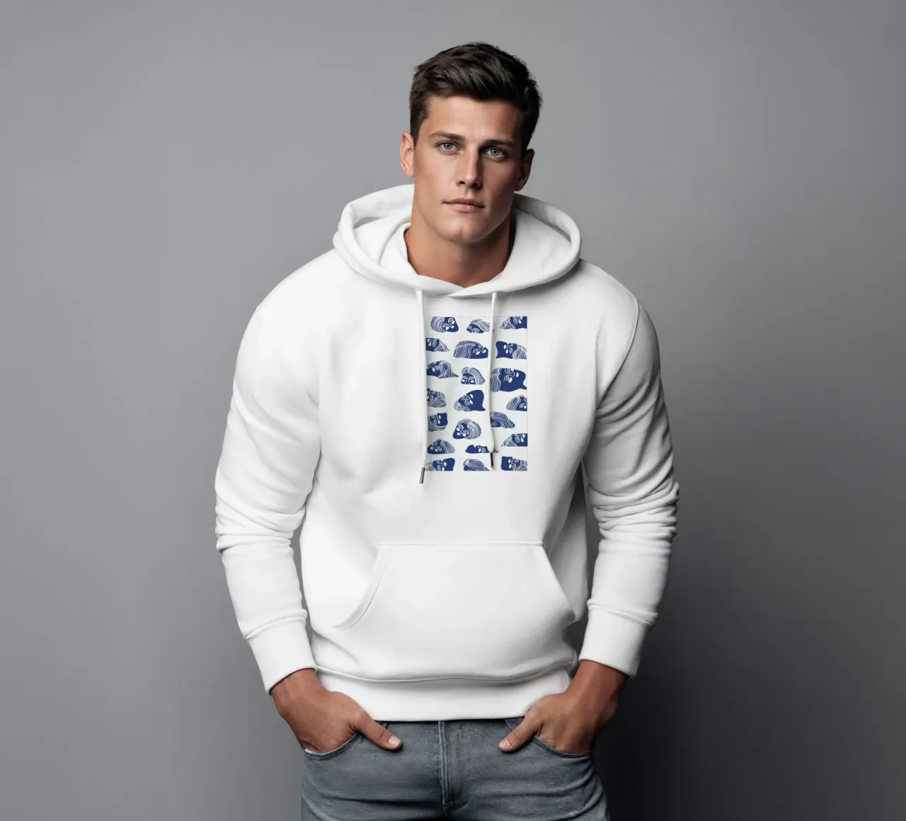 Faces hoodie by Pure