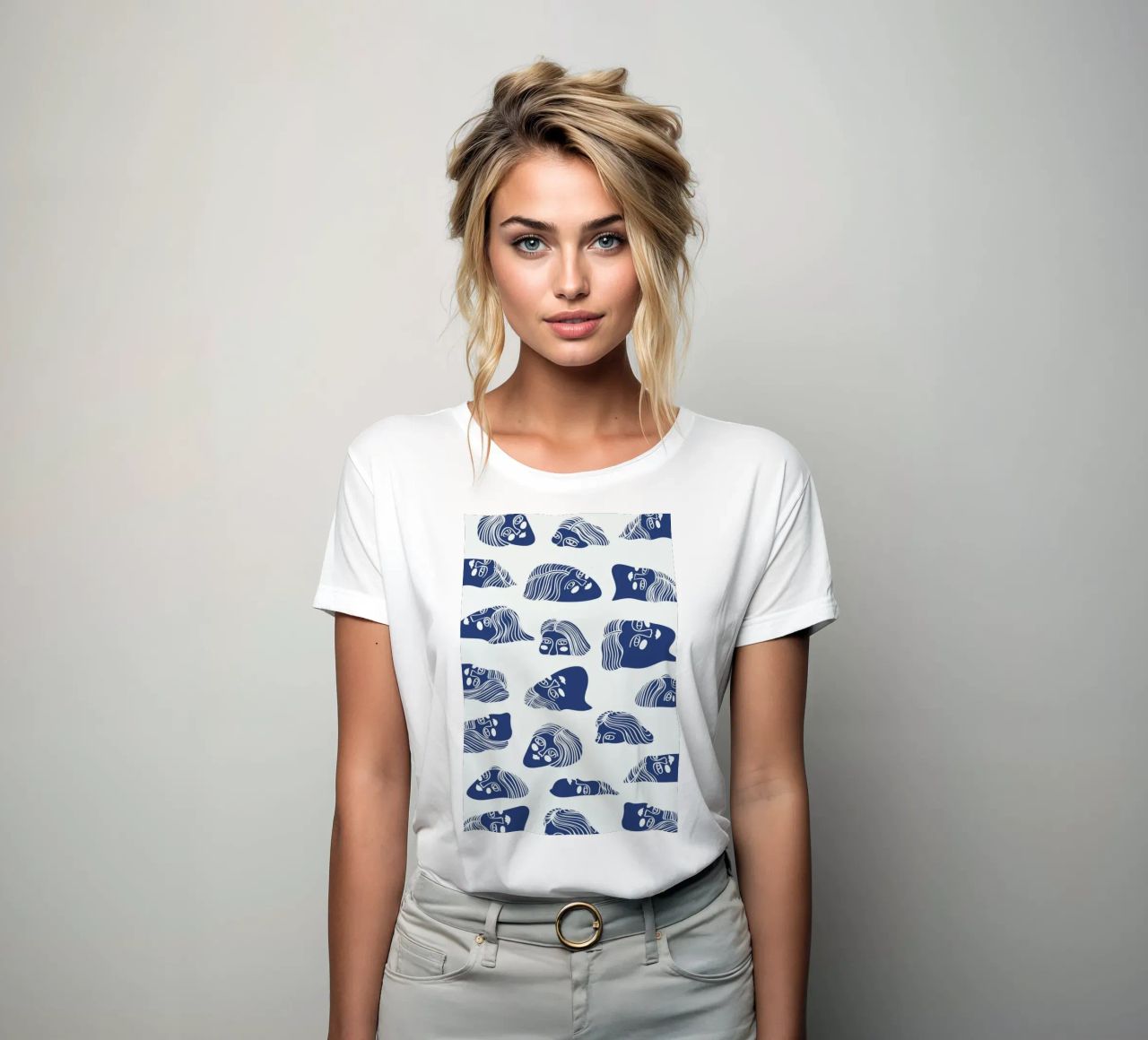 Faces women's fitted t-shirt by Pure