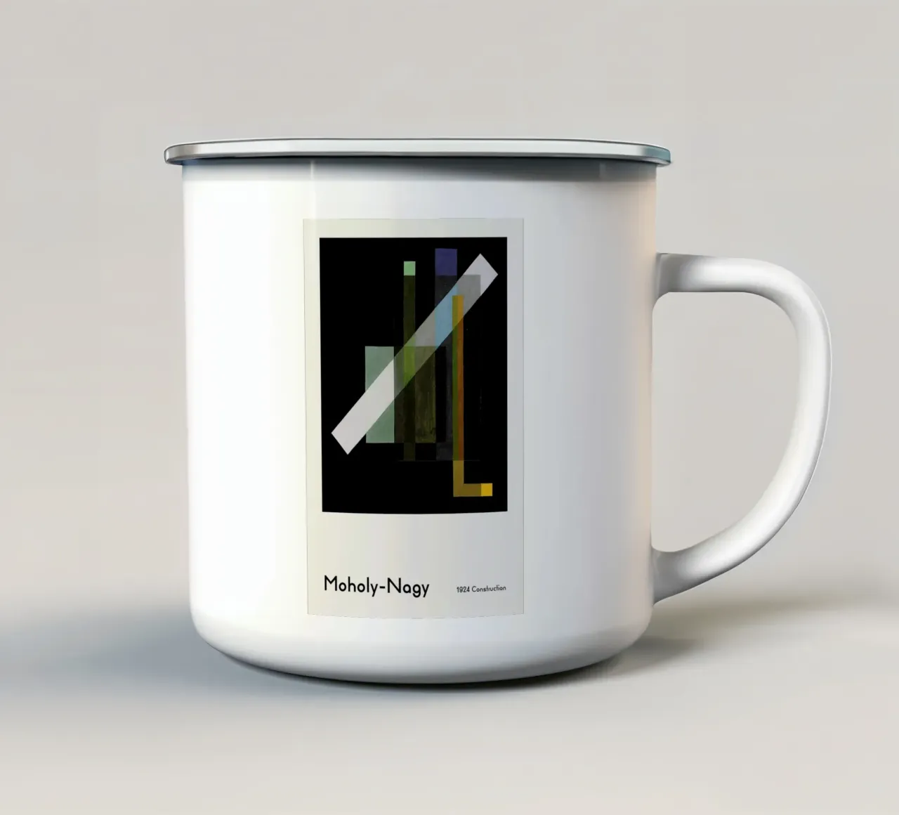 László Moholy-Nagy - Construction, 1924 tazza in smalto da ARTOTHEK