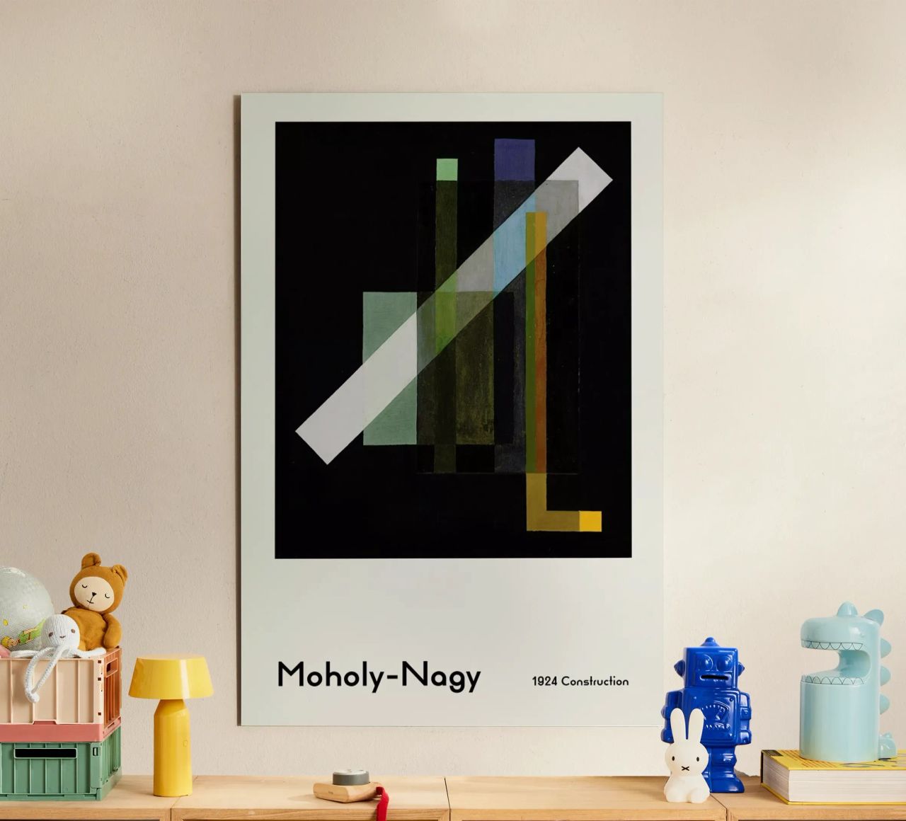 László Moholy-Nagy - Construction, 1924 Forex-Platte von ARTOTHEK