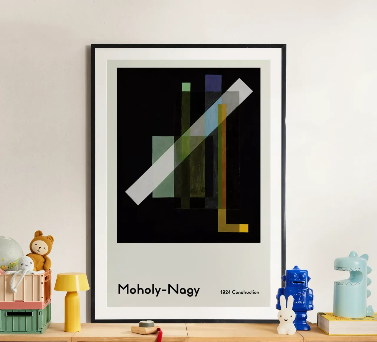 László Moholy-Nagy - Construction, 1924 poster con telaio in legno da ARTOTHEK