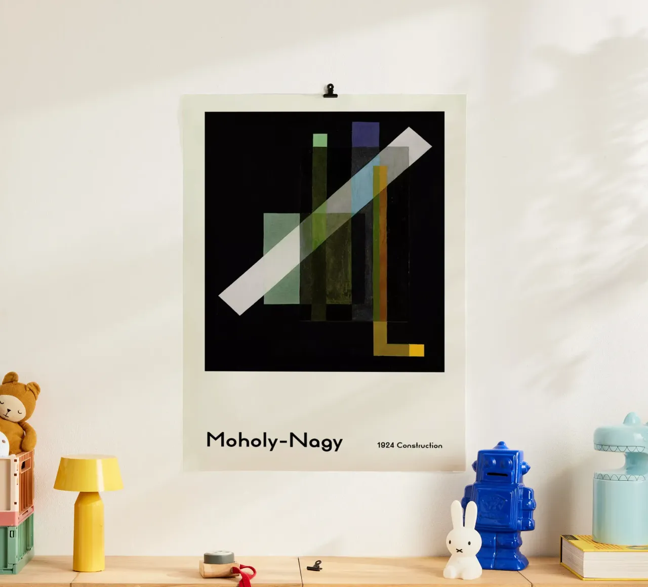 László Moholy-Nagy - Construction, 1924 poster con telaio in legno da ARTOTHEK
