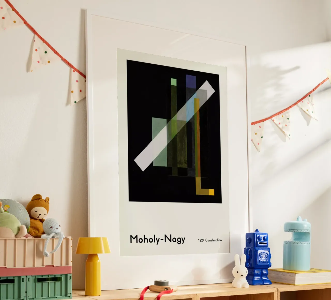 László Moholy-Nagy - Construction, 1924 poster con telaio in legno da ARTOTHEK