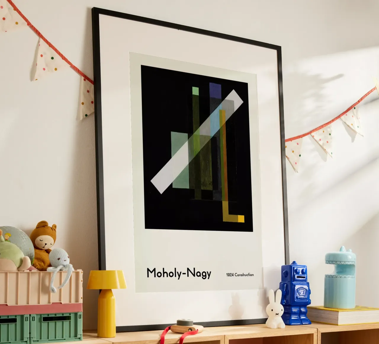 László Moholy-Nagy - Construction, 1924 poster con telaio in legno da ARTOTHEK