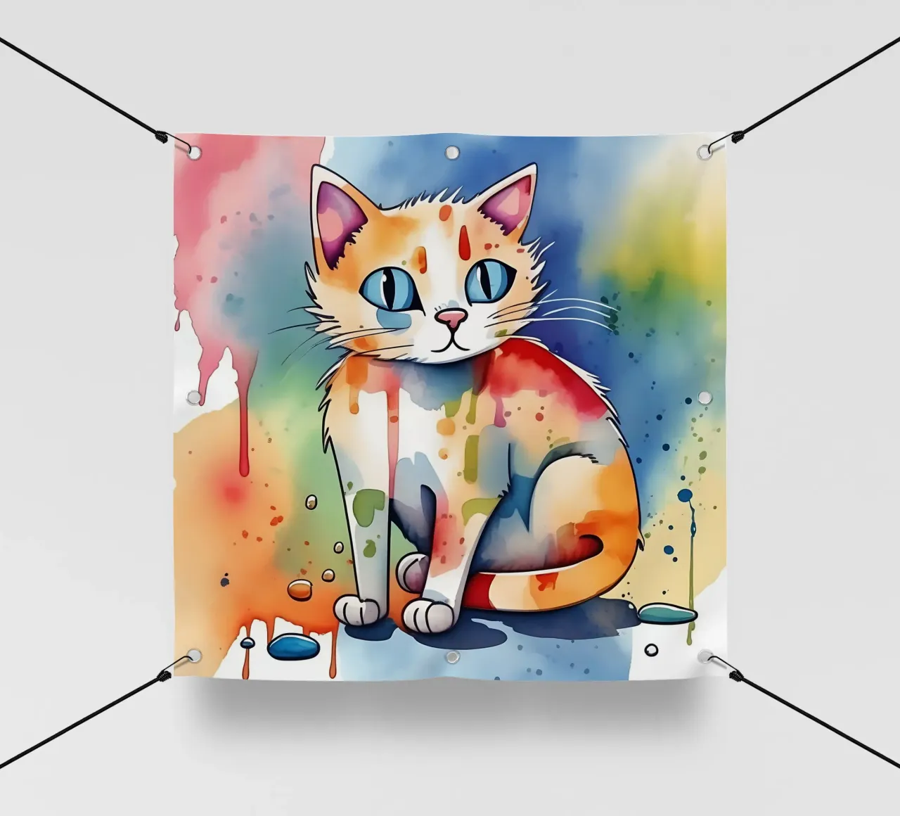 Stile_gatto_M_1 telo in pvc da Tierisch bunt by LK