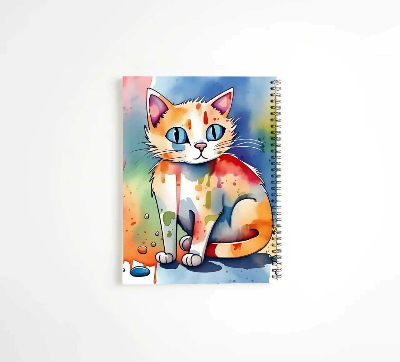 Cat_Style_M_1 spiral notebook by Tierisch bunt by LK