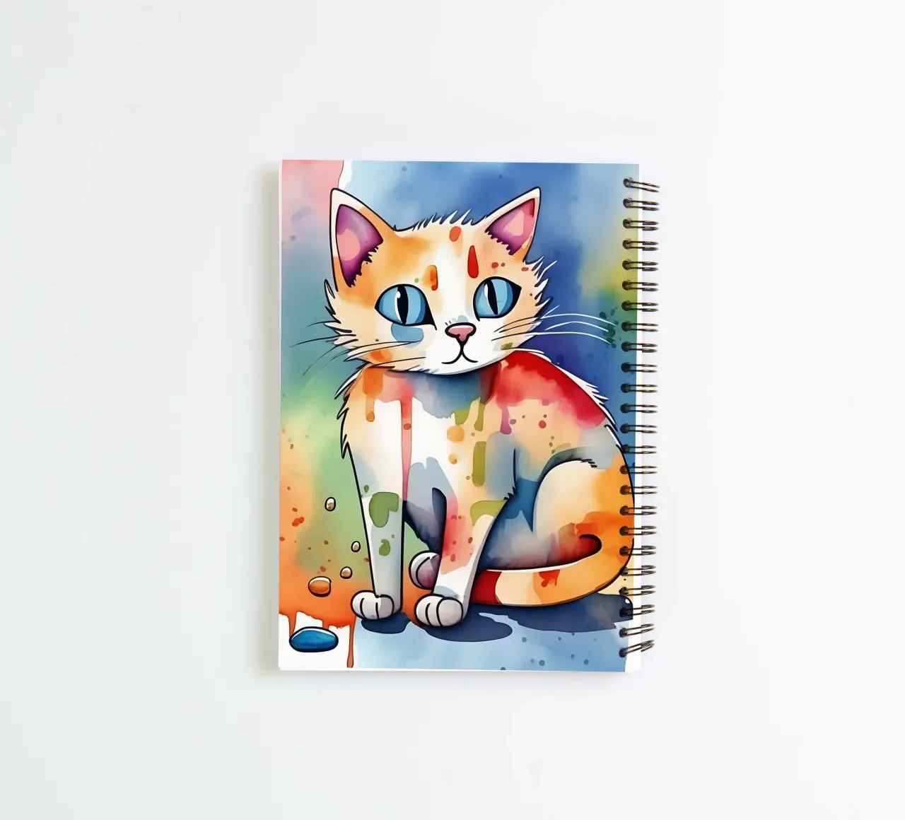 Cat_Style_M_1 spiral notebook by Tierisch bunt by LK
