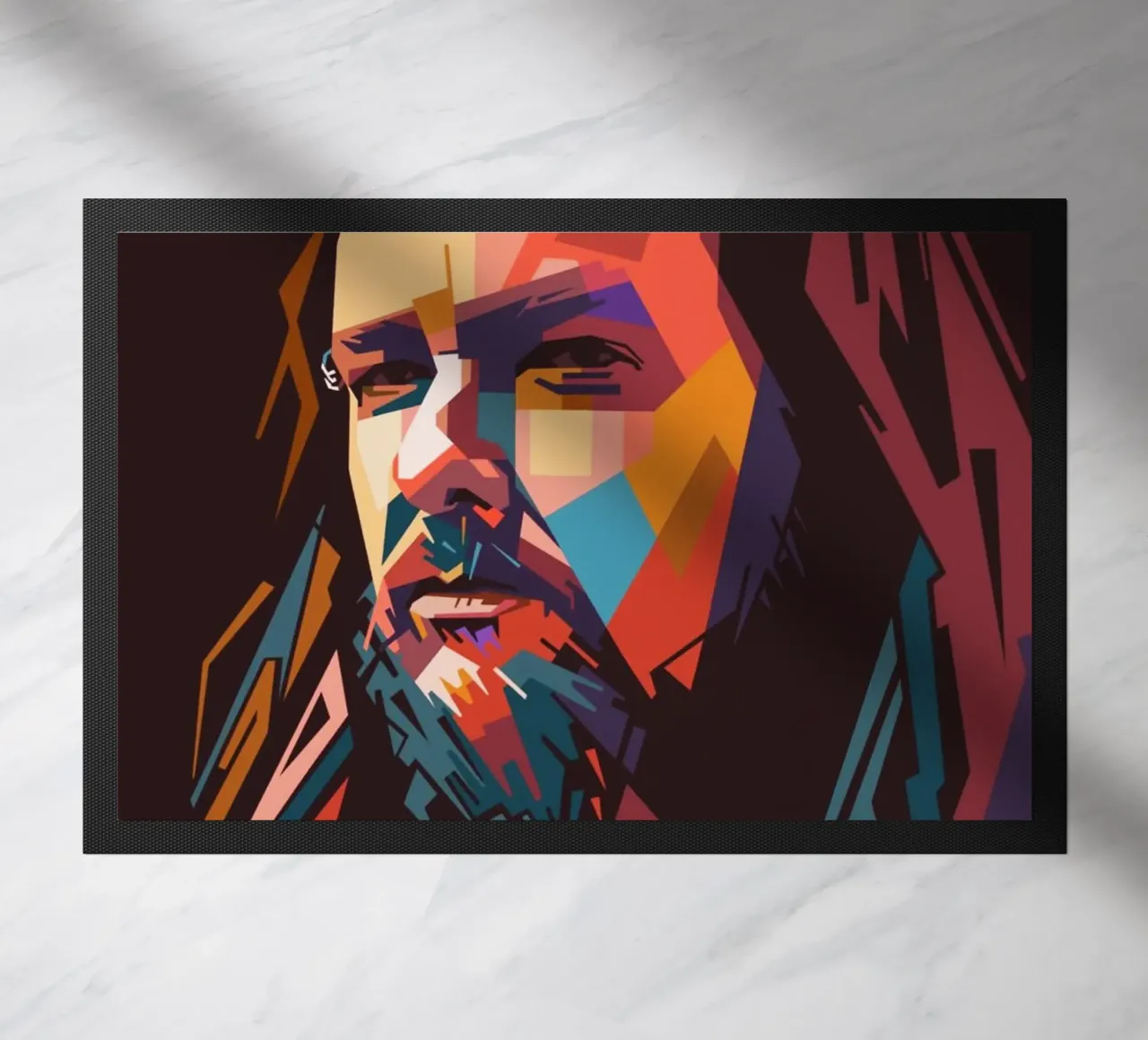 Jhonatan Davis Korn doormat by Hantamrata