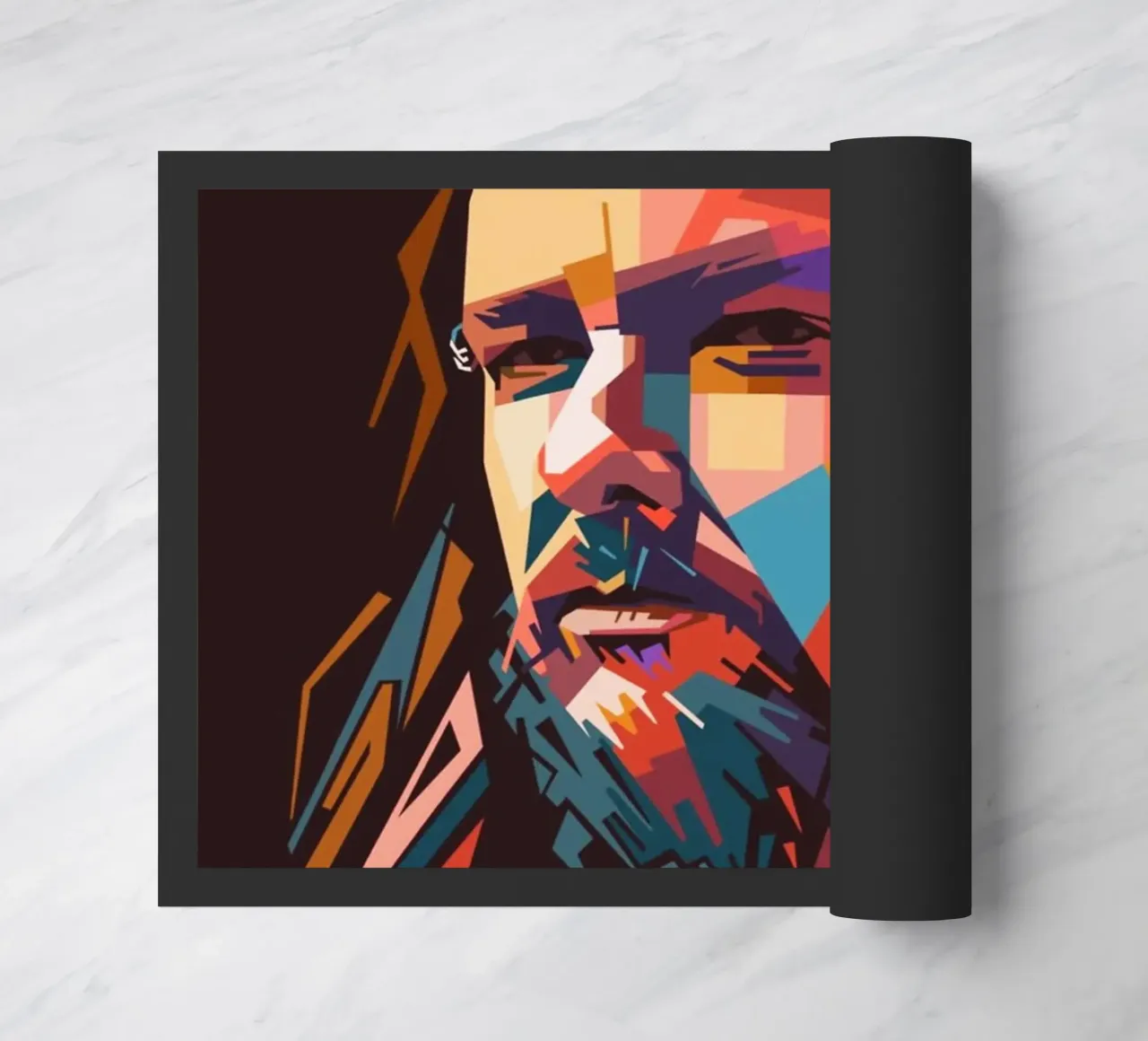 Jhonatan Davis Korn doormat by Hantamrata