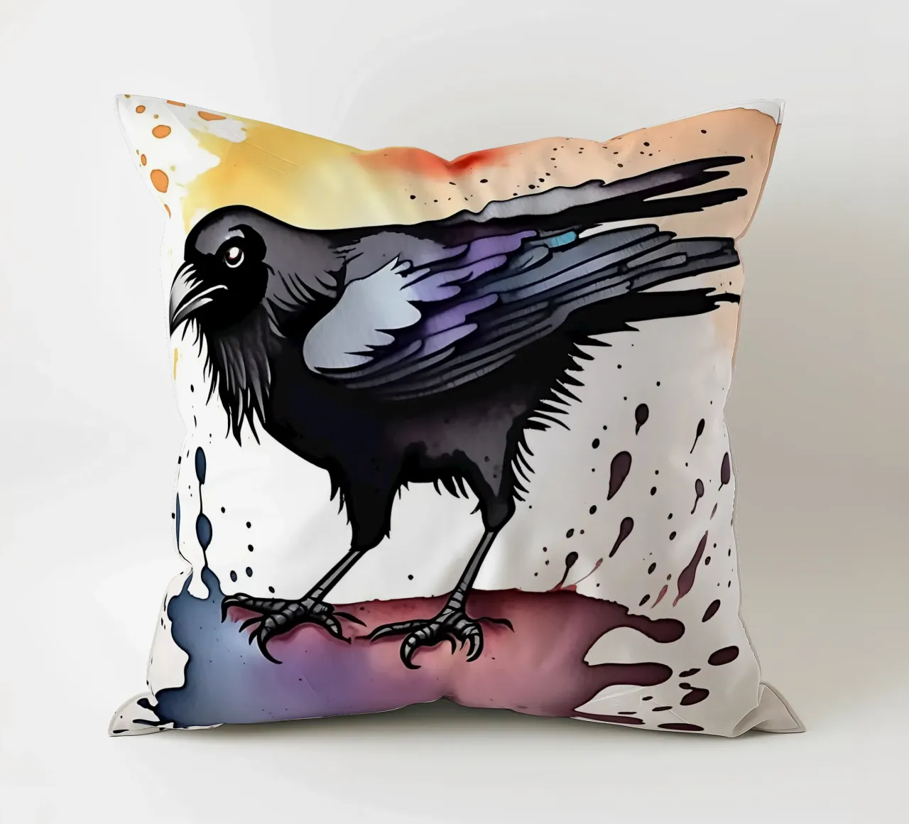 Crow_Style_M_1 decorative cushion by Tierisch bunt by LK