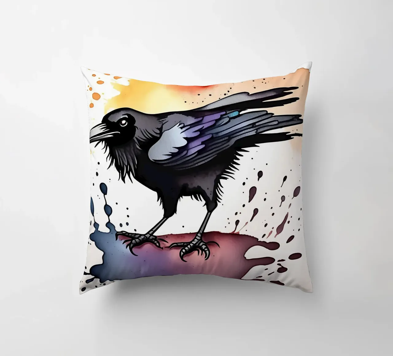 Crow_Style_M_1 decorative cushion by Tierisch bunt by LK
