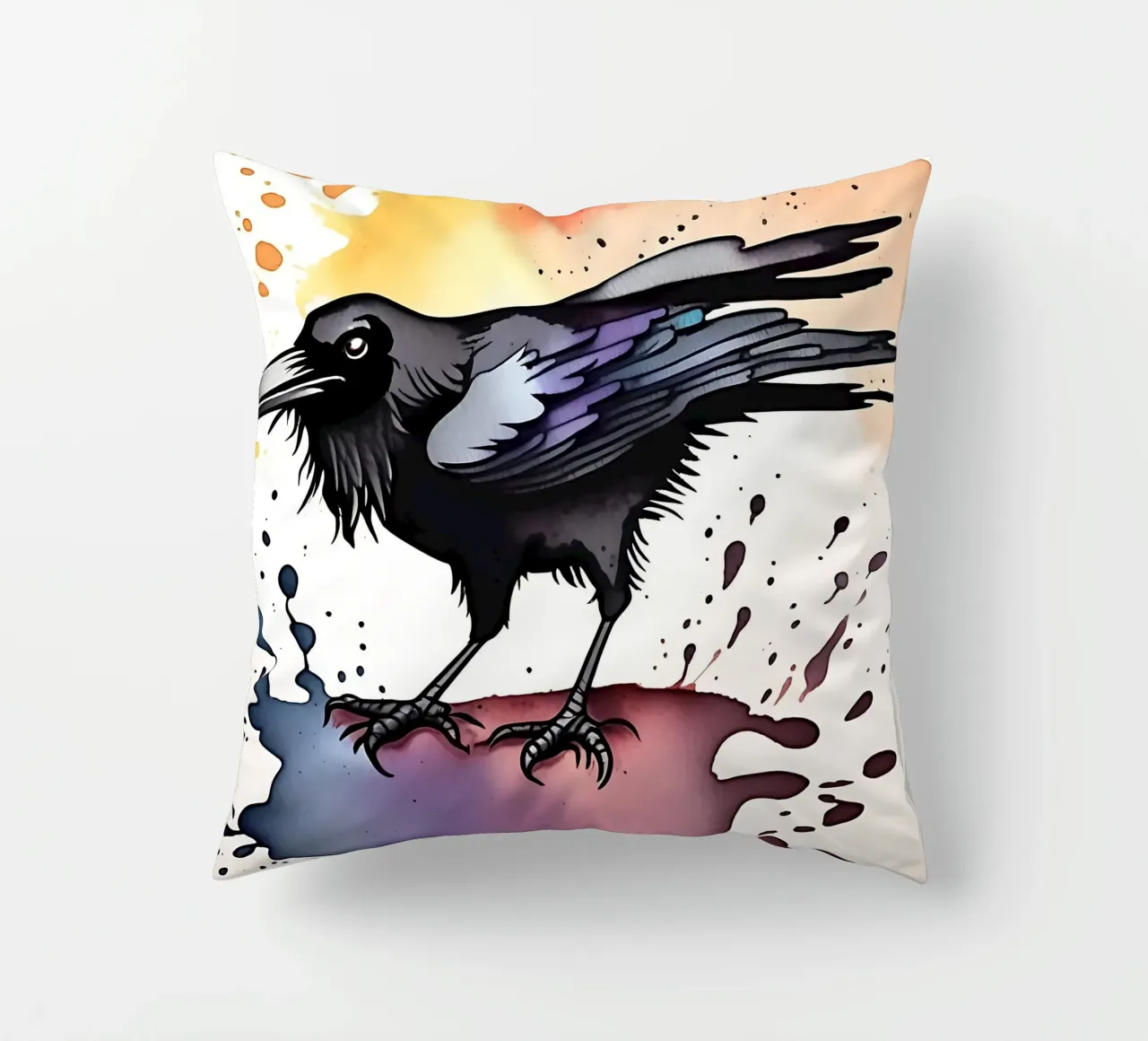 Crow_Style_M_1 decorative cushion by Tierisch bunt by LK