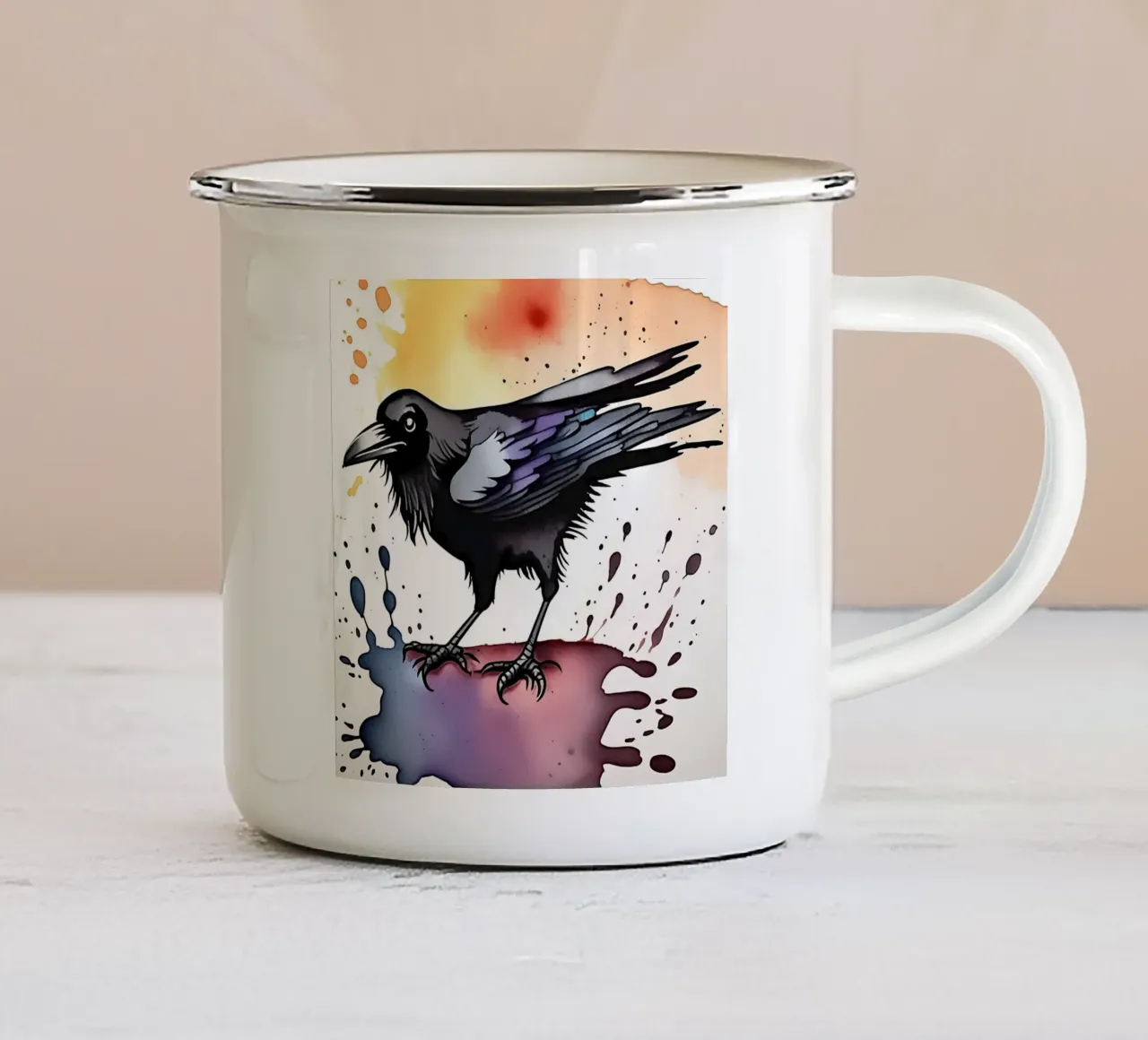 Corvo_Stile_M_1 tazza in smalto da Tierisch bunt by LK