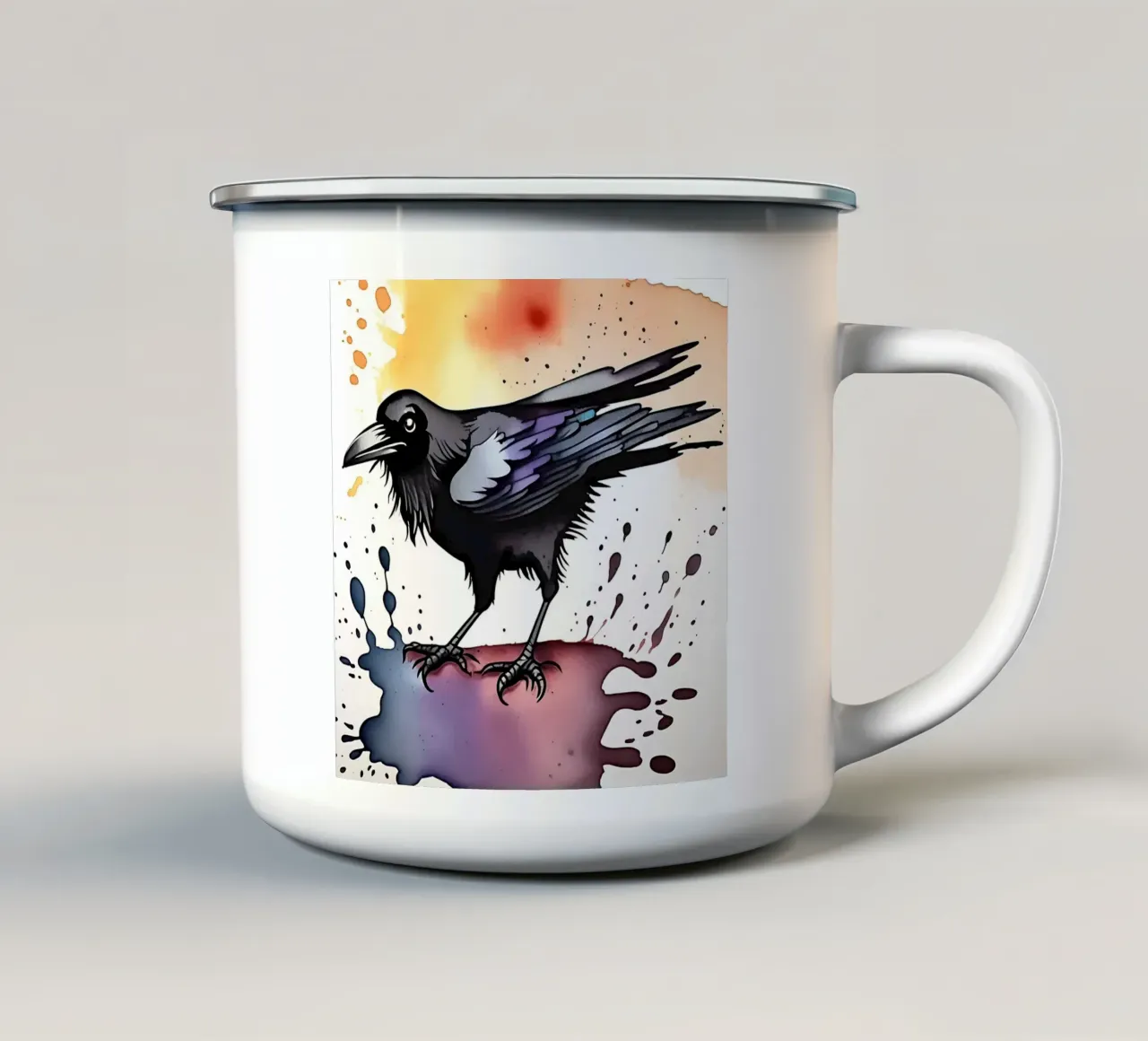 Corvo_Stile_M_1 tazza in smalto da Tierisch bunt by LK