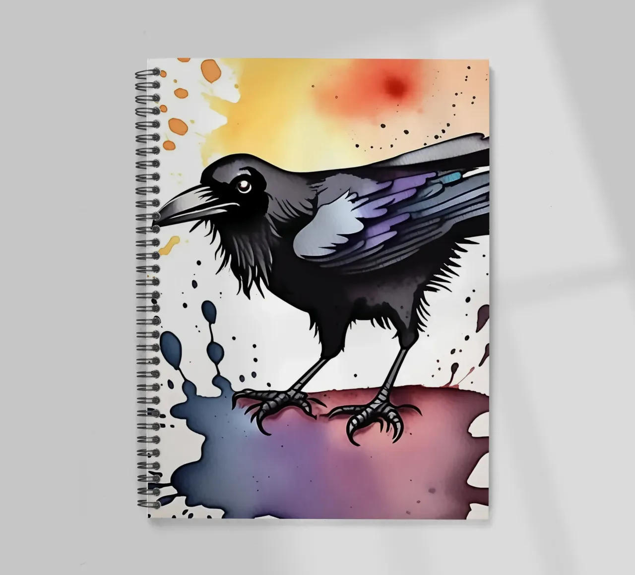 Crow_Style_M_1 spiral notebook by Tierisch bunt by LK