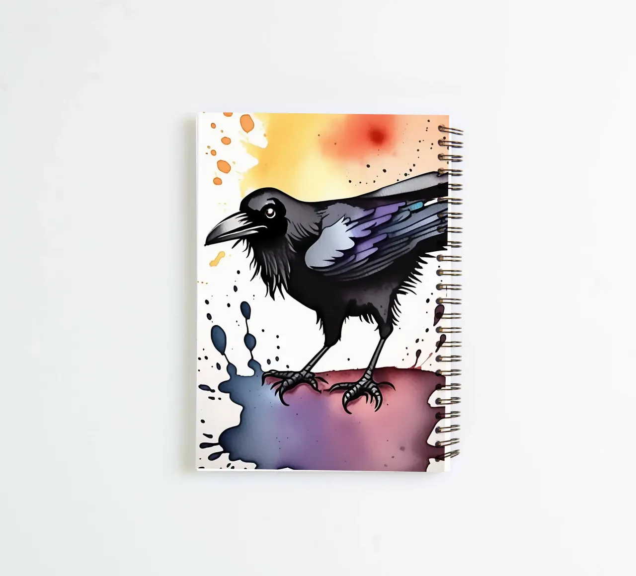 Crow_Style_M_1 spiral notebook by Tierisch bunt by LK