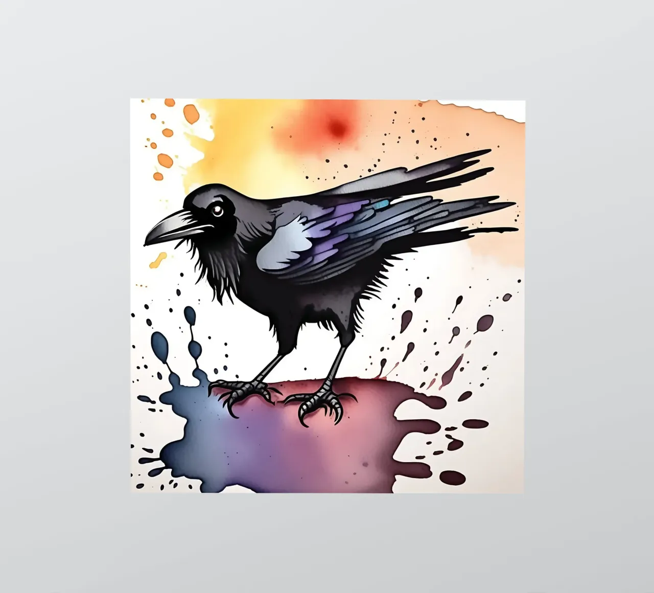 Crow_Style_M_1 sticker by Tierisch bunt by LK