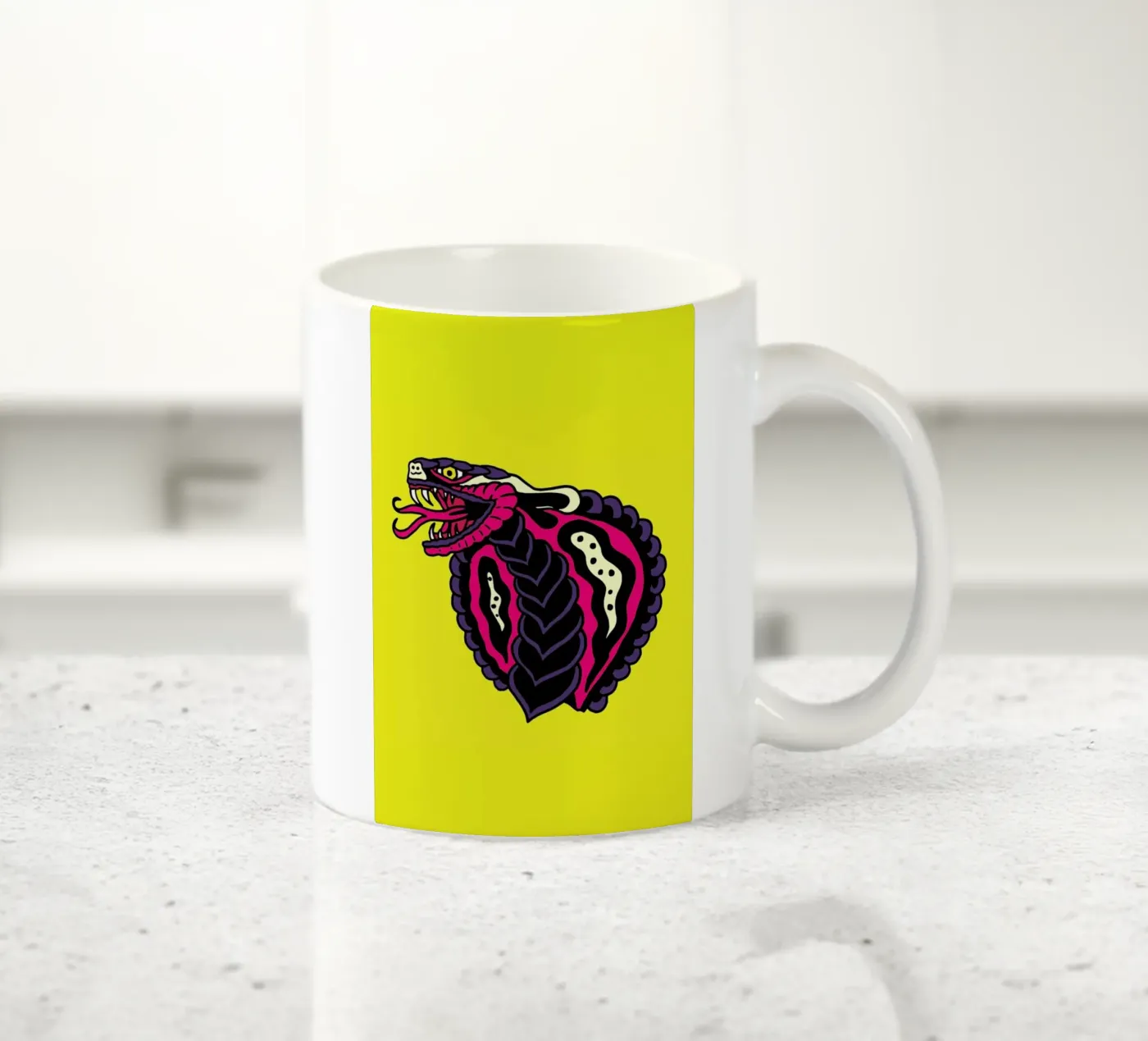 Cobra ceramic mug by Nick Cocozza