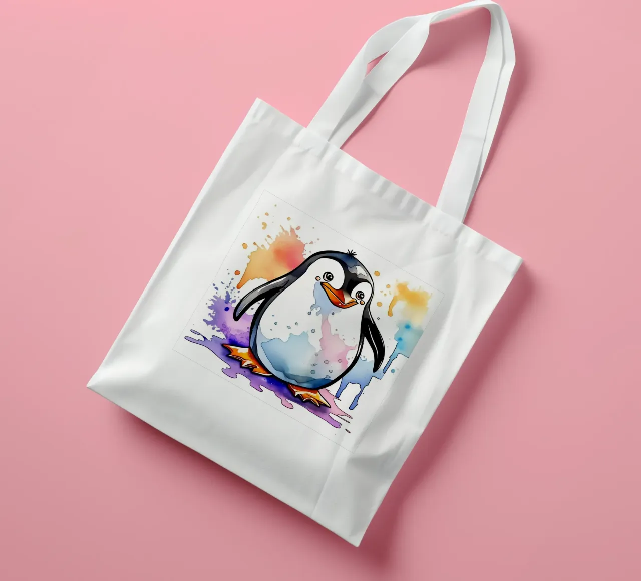 Pinguin_Stil_M_1 tote bag de Tierisch bunt by LK