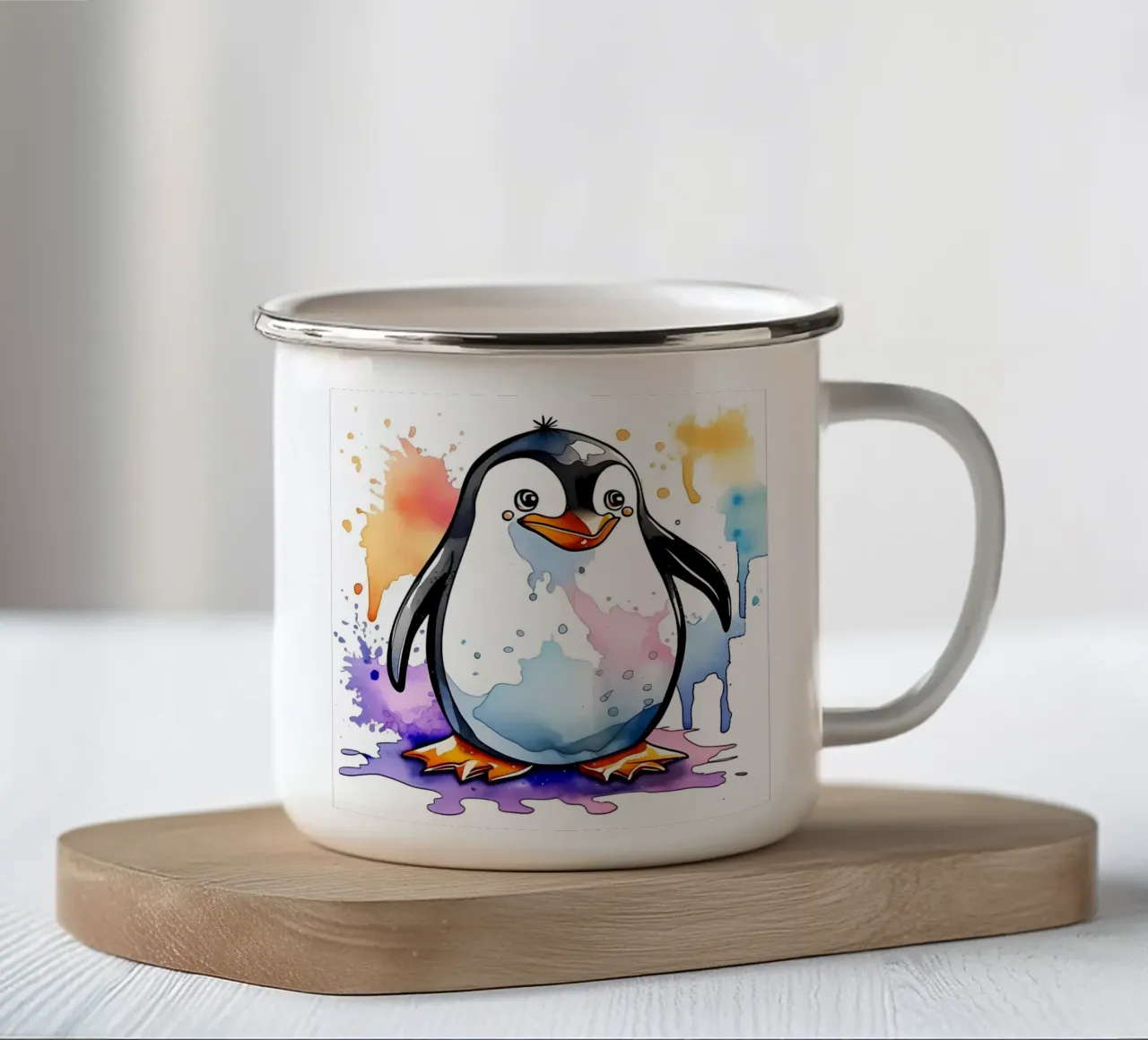 Pinguino_Stil_M_1 tazza in smalto da Tierisch bunt by LK